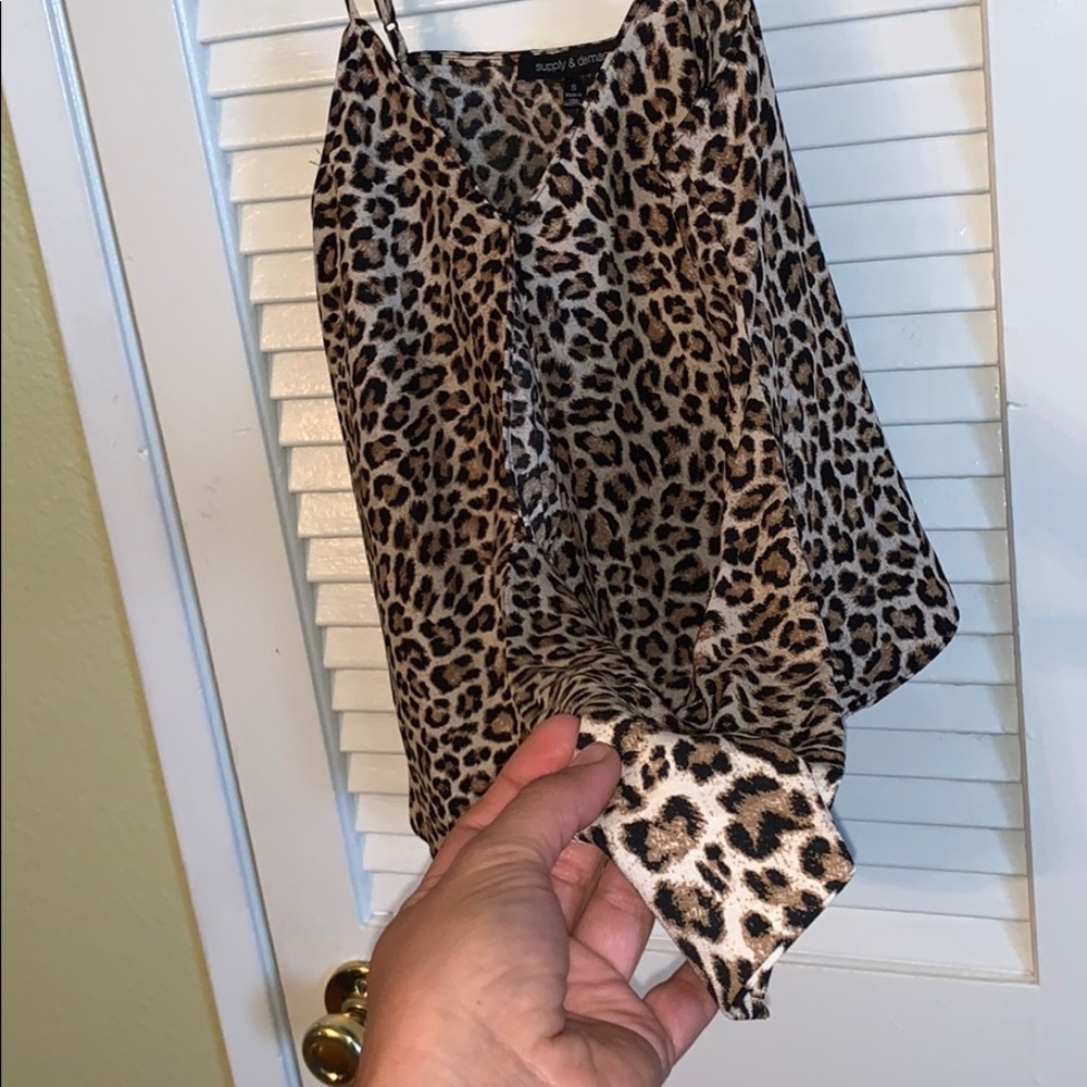 Leopard print blouse with straps & waist wrap - Picture 3 of 5